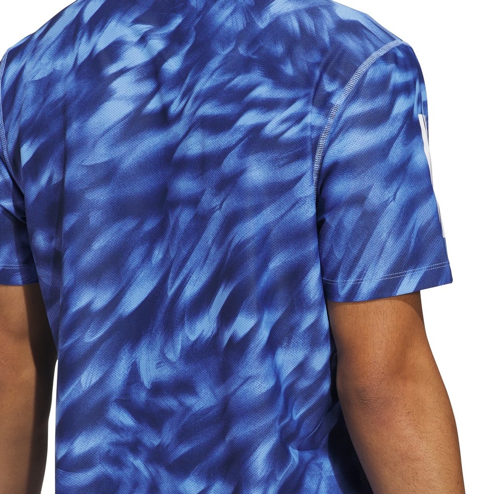 アディダス（adidas）（メンズ）オウン ザ ラン 総柄プリント 半袖Tシャツ TX758-JZ5477