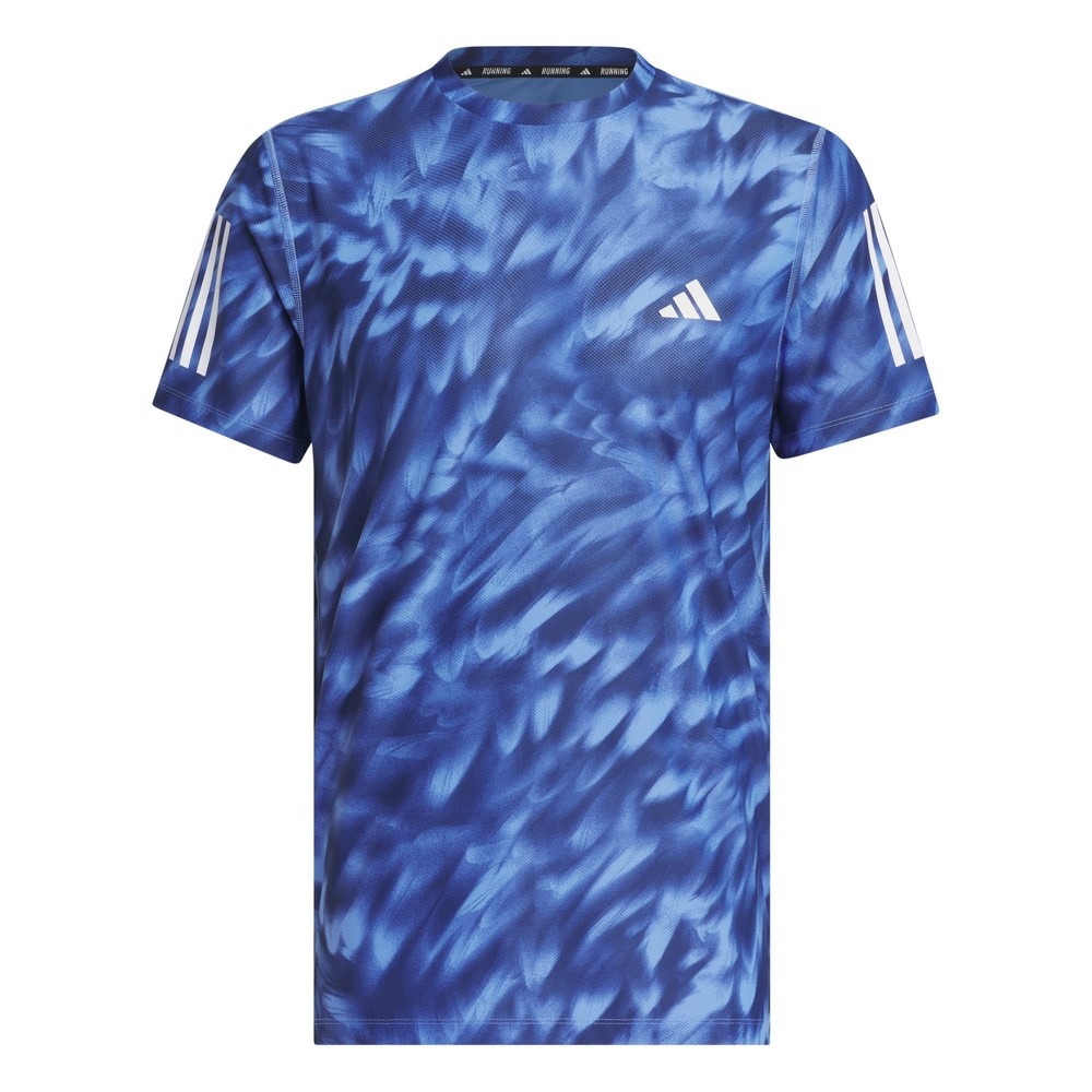 アディダス（adidas）（メンズ）オウン ザ ラン 総柄プリント 半袖Tシャツ TX758-JZ5477
