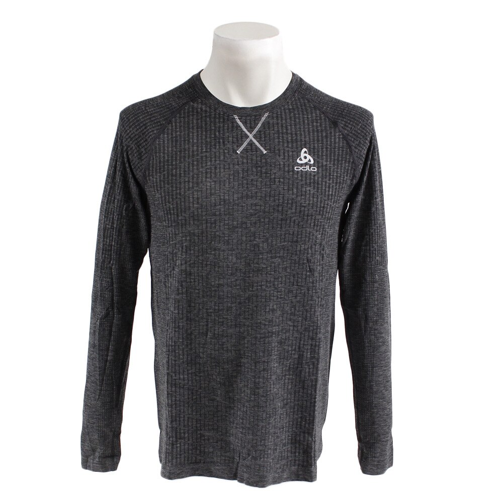 Tシャツ メンズ 長袖 BL TOP Crew neck 312382black-odlosteelgrey オンライン価格