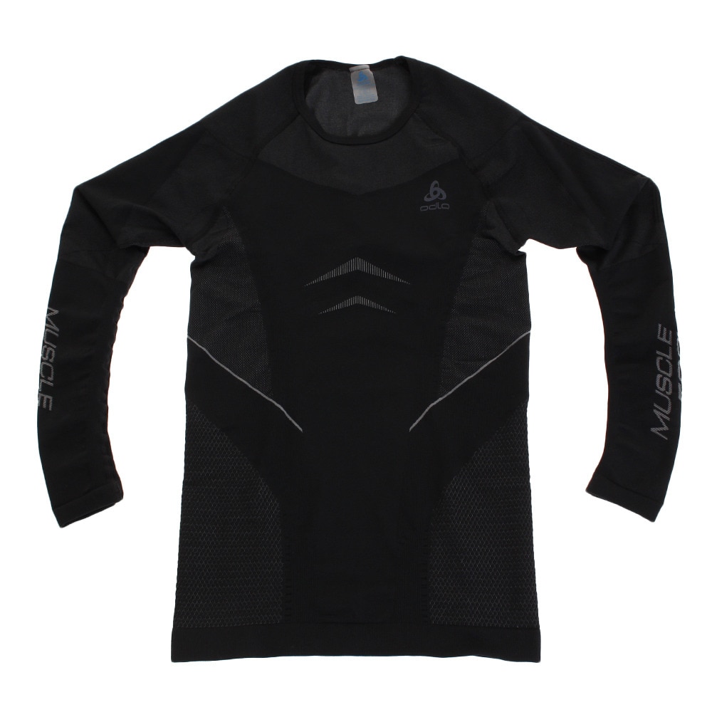 SUW クルーネック マッスルフォース ロングスリーブシャツ 312492black-platinumgrey オンライン価格