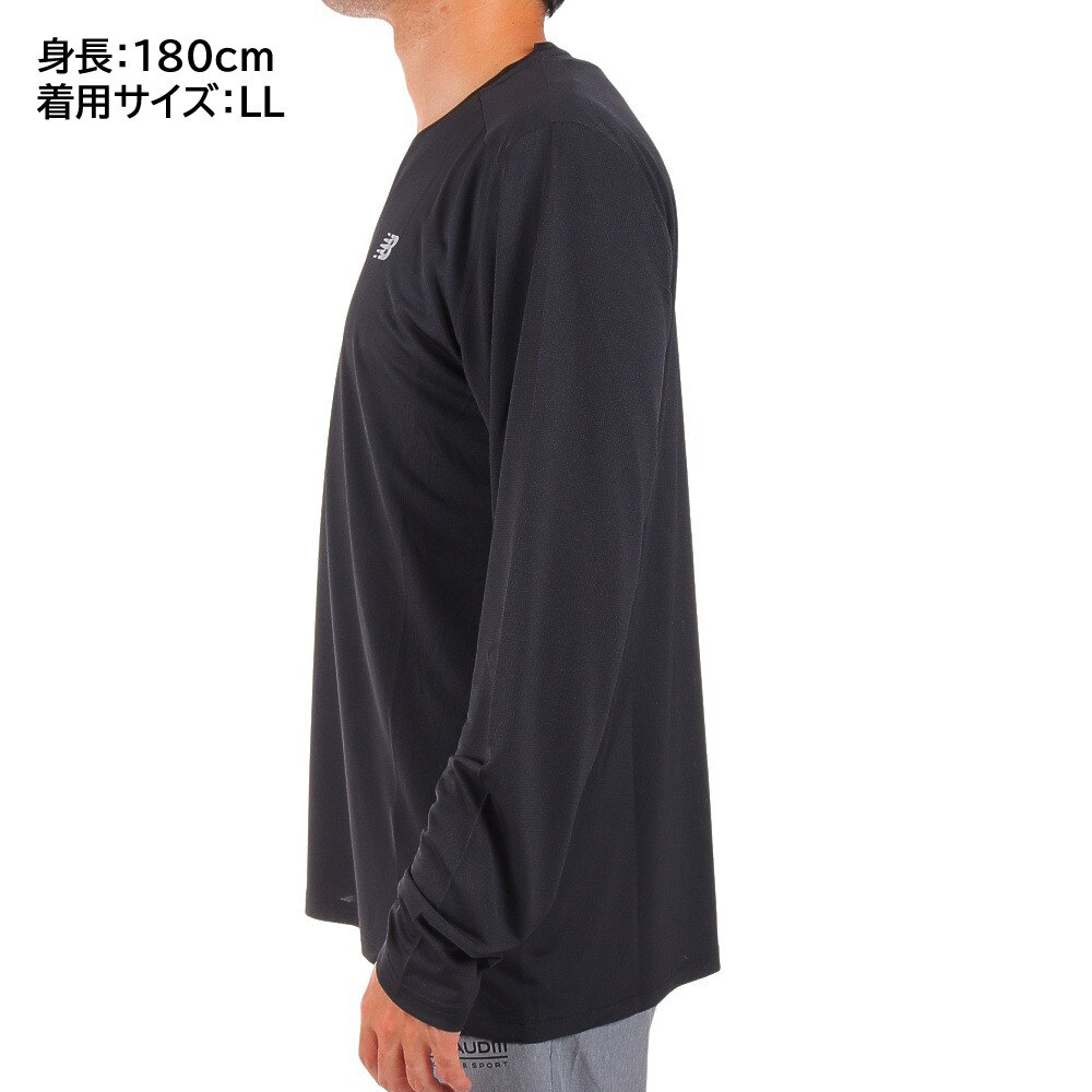 ニューバランス（new balance）（メンズ）ロンT 長袖 Accelerate ロングスリーブTシャツ MT23225BK  スポーツ用品はスーパースポーツゼビオ