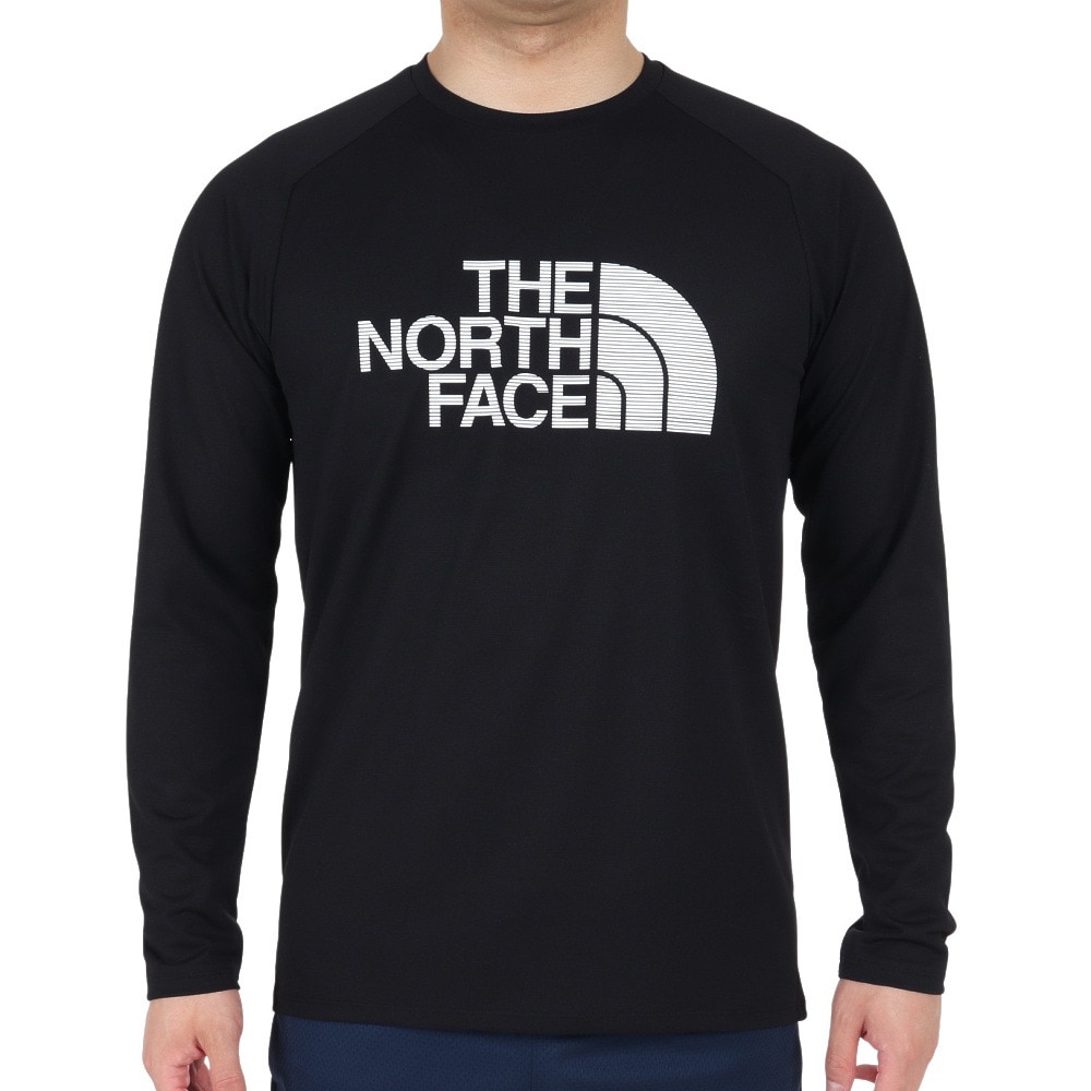 ザ・ノース・フェイス（THE NORTH FACE）（メンズ）ロングスリーブGTDロゴクルーシャツ NT12377 K