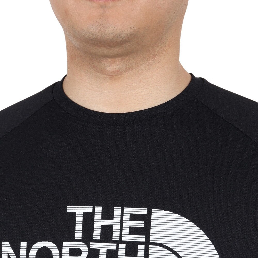 ザ・ノース・フェイス（THE NORTH FACE）（メンズ）ロングスリーブGTDロゴクルーシャツ NT12377 K