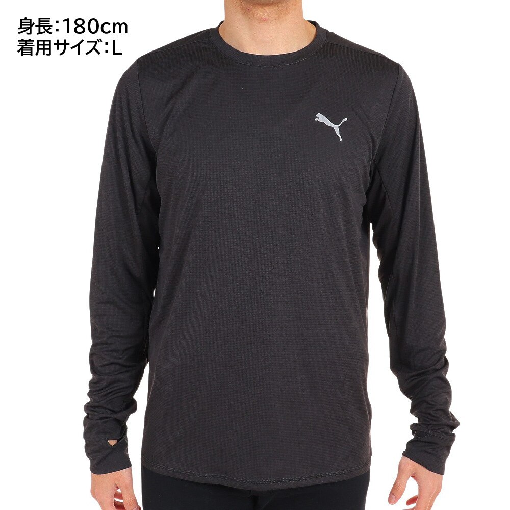 プーマ（PUMA）（メンズ）長袖Tシャツ メンズ RUN FAVORITE  523669 01 BLK