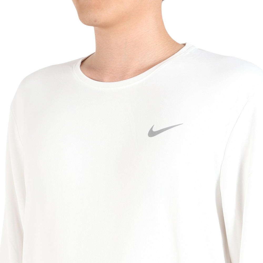 ナイキ（NIKE）（メンズ）カットソー 長袖 ランニング uv ホワイト 白 ドライフィット UV マイラー FB7071-100