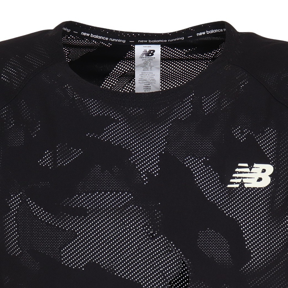 ニューバランス（new balance）（メンズ）長袖Tシャツ メンズ Q Speed ジャカードショート  MT33286BK