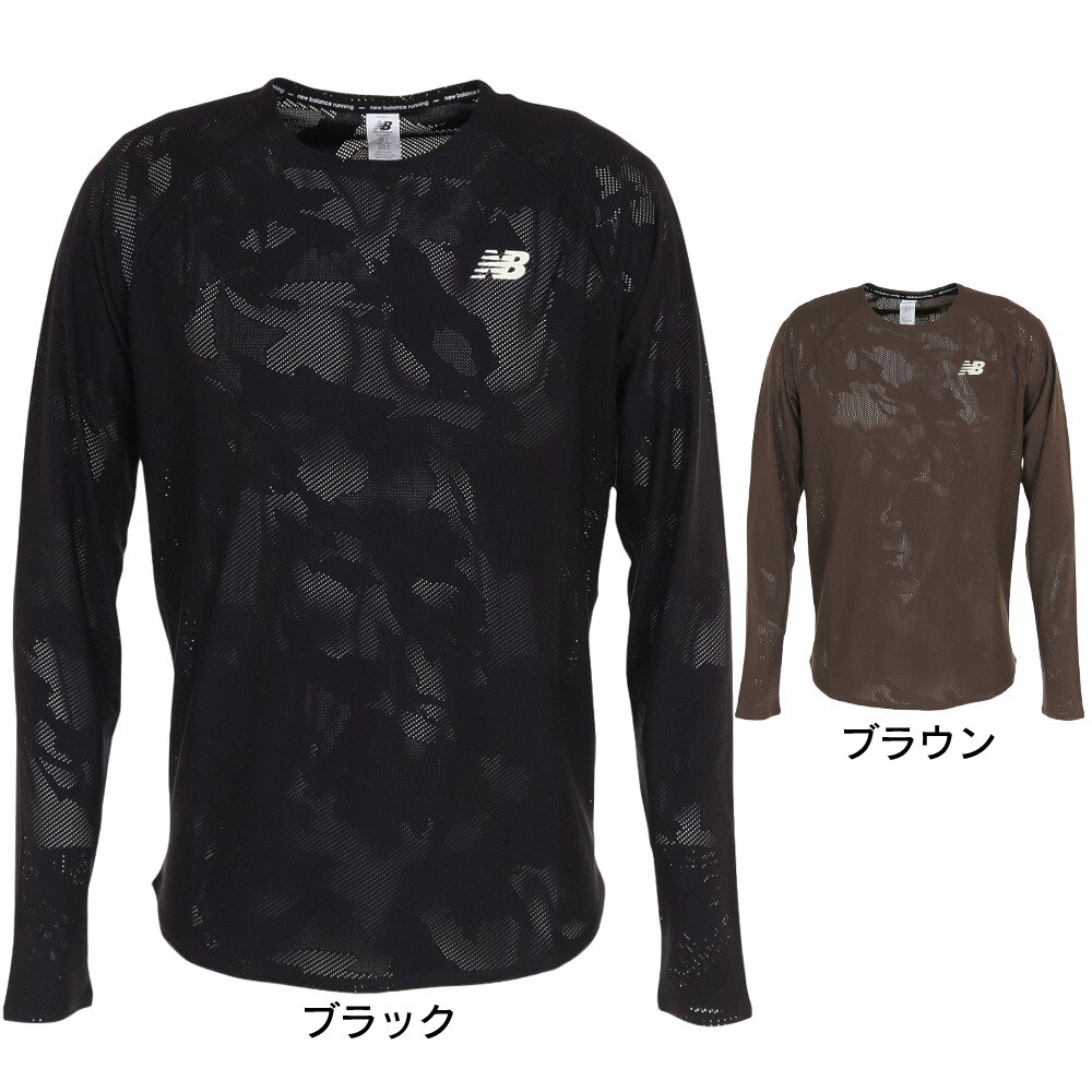 ニューバランス（new balance）（メンズ）長袖Tシャツ メンズ Q Speed ジャカードショート MT33286DUO