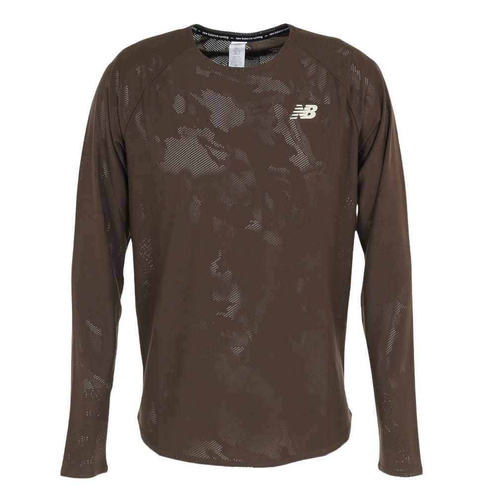 ニューバランス（new balance）（メンズ）長袖Tシャツ メンズ Q Speed ジャカードショート MT33286DUO