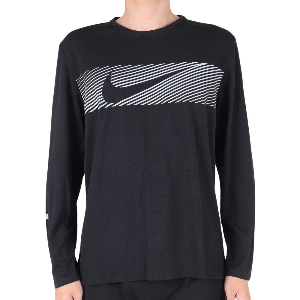 ナイキ（NIKE）（メンズ）ドライフィット UV 長袖ランニングトップ マイラー フラッシュ FB8553-010