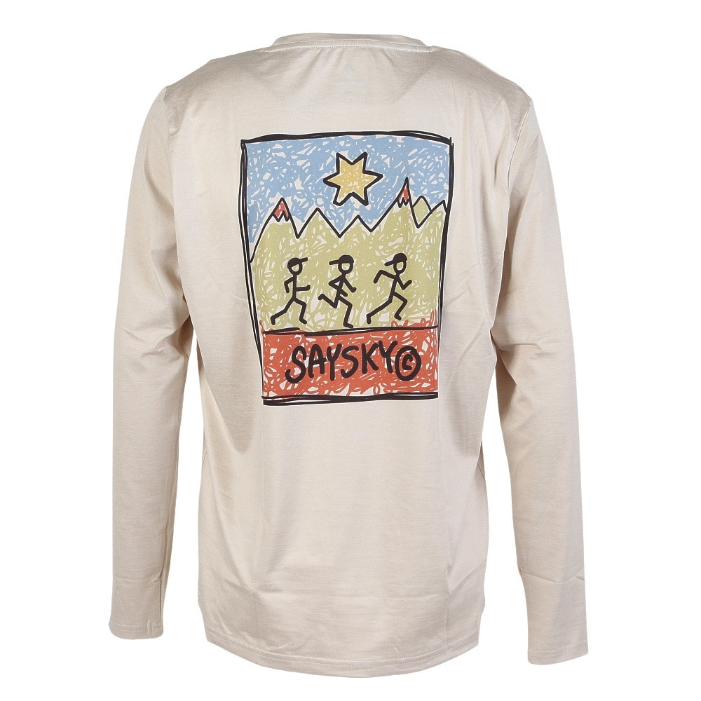 SAYSKY（SAYSKY）（メンズ）ロゴ Pace 長袖 ランニングTシャツ MMRLS01c8002