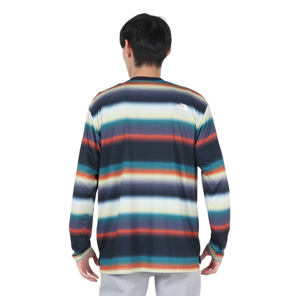 ザ・ノース・フェイス（THE NORTH FACE）（メンズ、レディース）ロングスリーブ フラッシュドライ ボーダークルーネック NT62491 NB