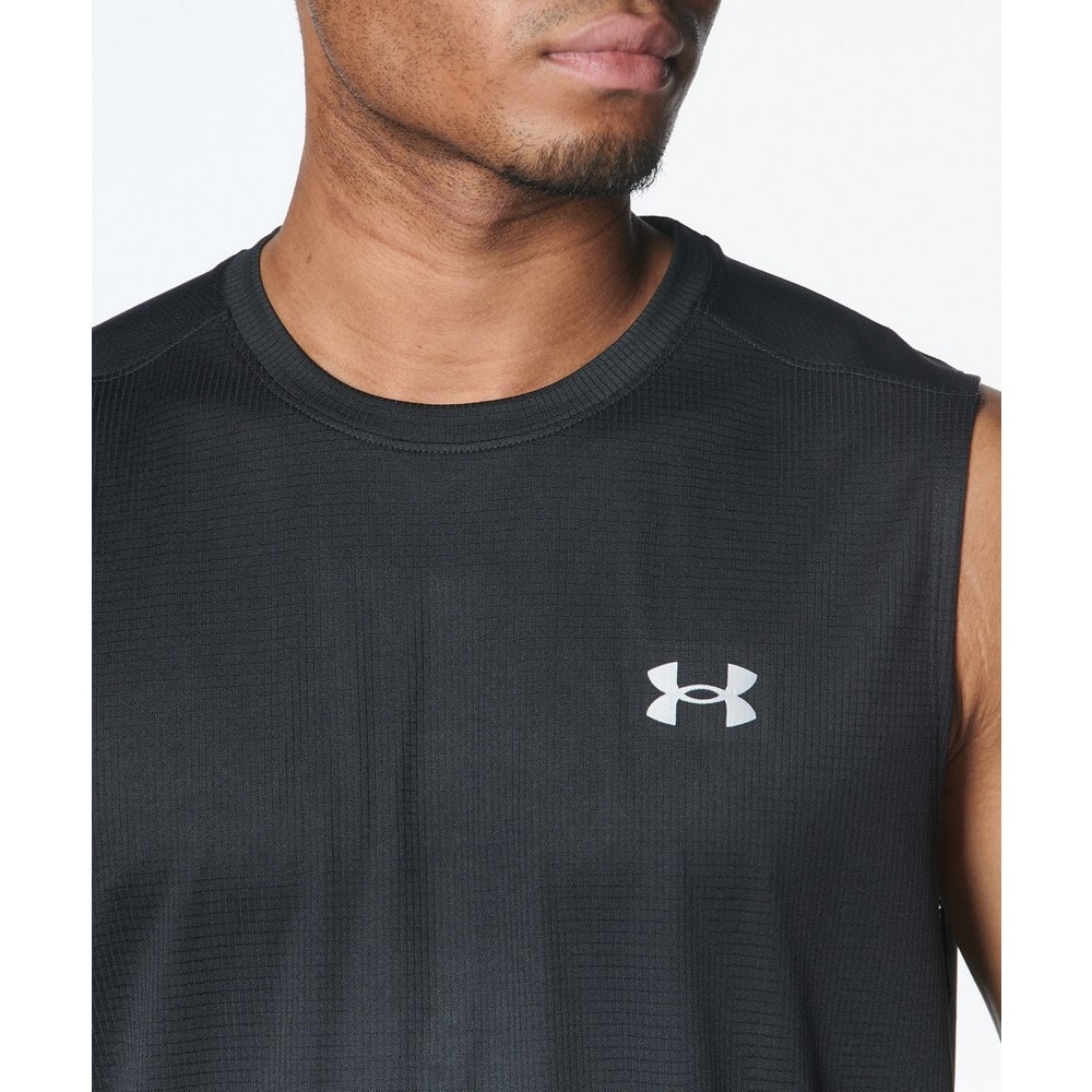 アンダーアーマー（UNDER ARMOUR）（メンズ）ランニングウェア タンクトップ スピードストライド スリーブレスTシャツ 1384782 001