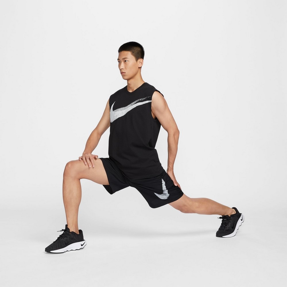 ナイキ（NIKE）（メンズ）タンクトップ ドライフィット Dri-FIT スリーブレス フィットネス Tシャツ FZ8031-010 ジム 筋トレ トレーニング