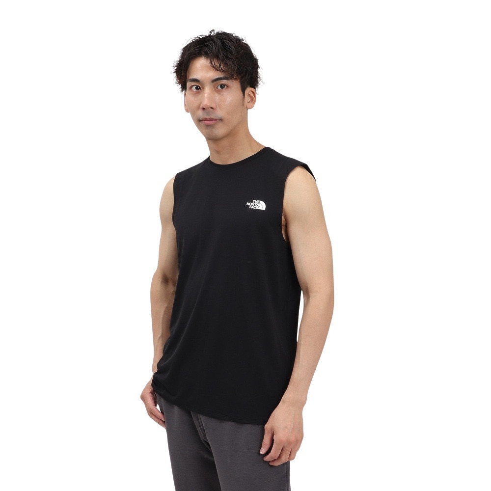 ザ・ノース・フェイス（THE NORTH FACE）（メンズ）スリーブレスGTDメランジクルー ノースリーブシャツ NT12594 K