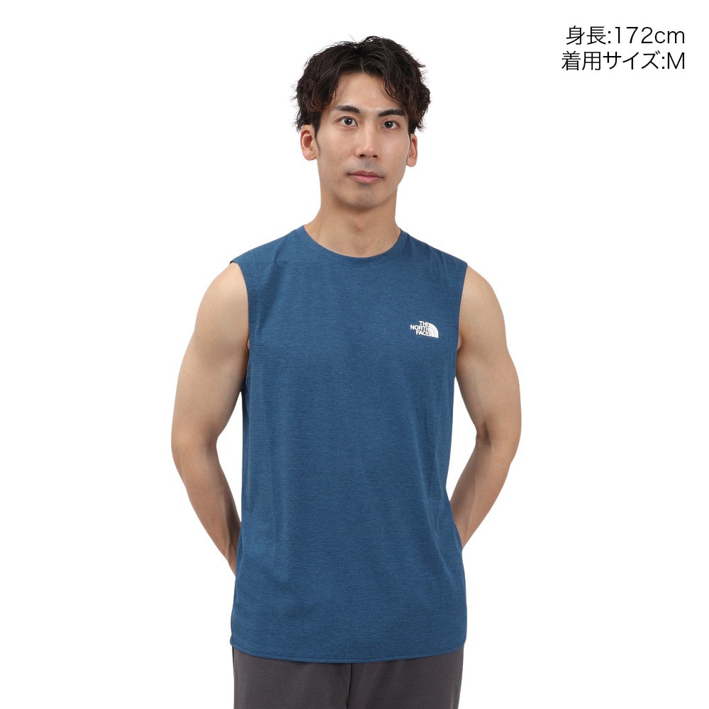 ザ・ノース・フェイス（THE NORTH FACE）（メンズ）スリーブレスGTDメランジクルー ノースリーブシャツ NT12594 OB