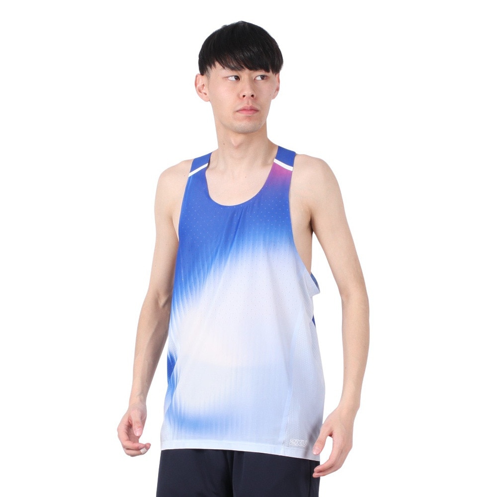 ツー・タイムズ・ユー（2XU）（メンズ）ライトスピードリアクトシングレット タンクトップ MR7375A-GGS/WRF