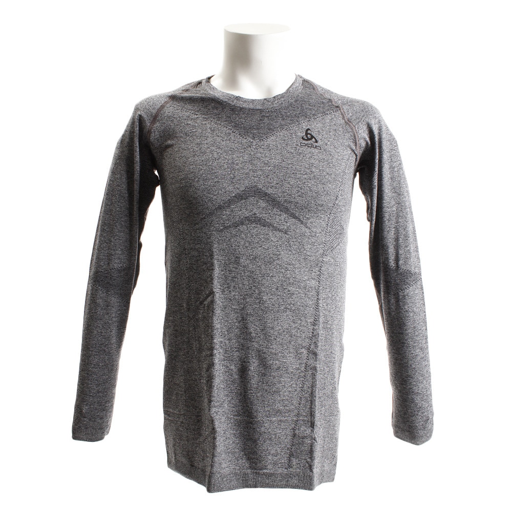 クルーネック 長袖シャツ 188002 grey melange オンライン価格
