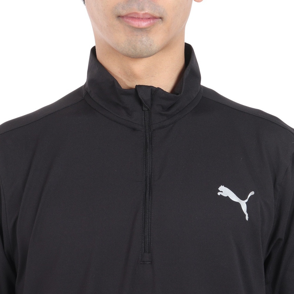 プーマ（PUMA）（メンズ）RUN FAVORITE 1/4 ジップシャツ 524508 01 BLK