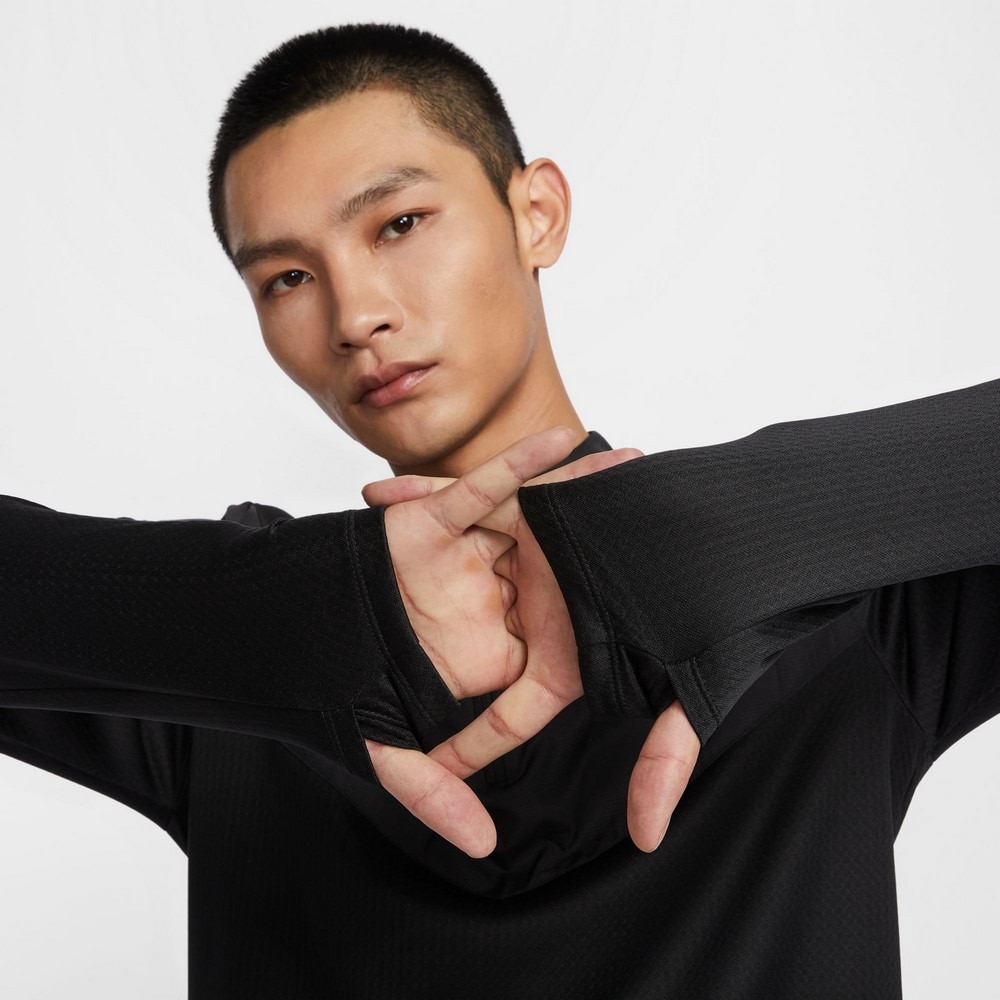ナイキ（NIKE）（メンズ）Therma-FIT Sphere エレメント ハーフジップ 長袖 ランニングトップ FZ1116-010