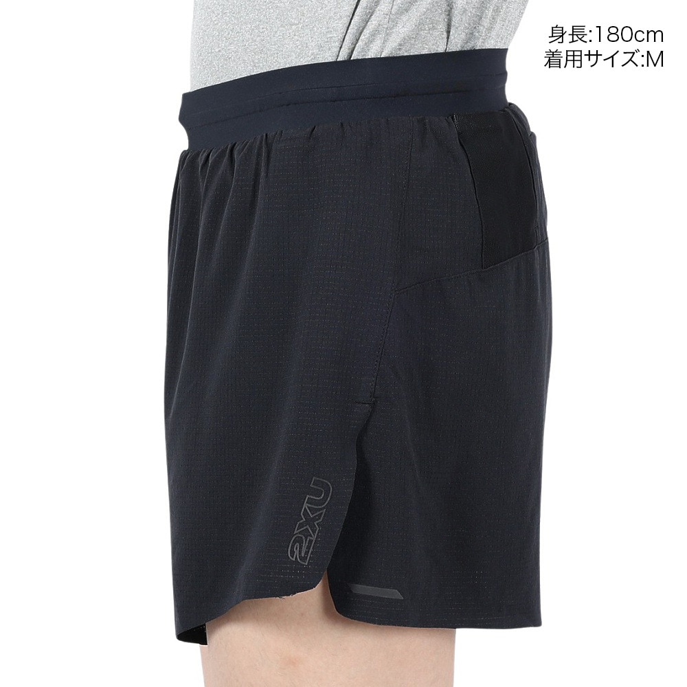 ツー・タイムズ・ユー（2XU）（メンズ）ライトスピード スタッシュ 5インチ ショートパンツ MR6951B-BLK/BRF