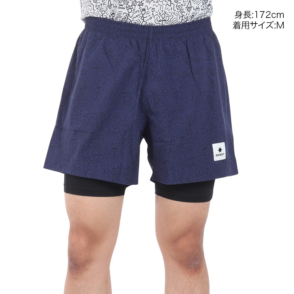 SAYSKY（SAYSKY）（メンズ、レディース）CC Pace 2in1 ショーツ 5インチ インナーショーツ付き LMRSH01c1014