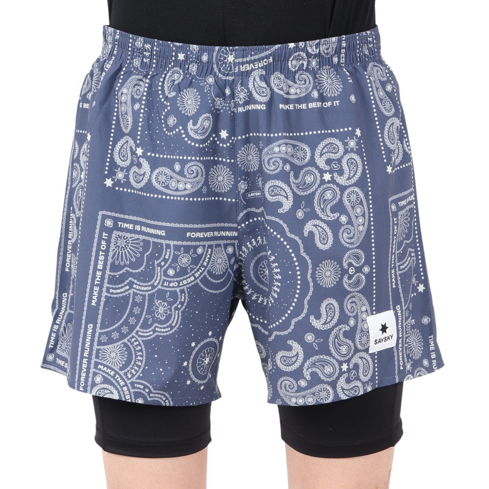 SAYSKY（SAYSKY）（メンズ）ランニングショーツ Paisley Pace 2-in-1 ショーツ 5インチ MMRSH03c1020
