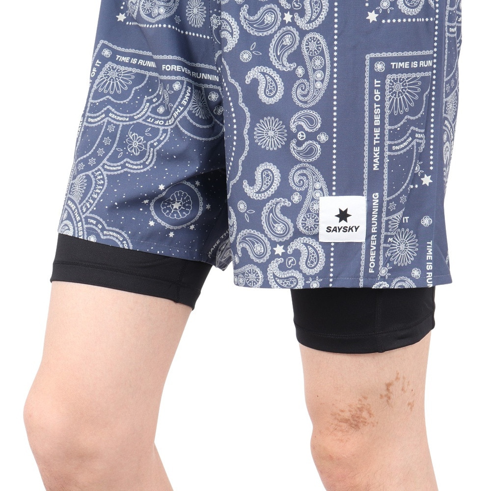 SAYSKY（SAYSKY）（メンズ）ランニングショーツ Paisley Pace 2-in-1 ショーツ 5インチ MMRSH03c1020