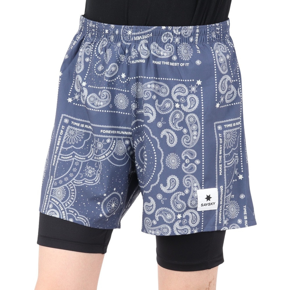 SAYSKY（SAYSKY）（メンズ）ランニングショーツ Paisley Pace 2-in-1 ショーツ 5インチ MMRSH03c1020