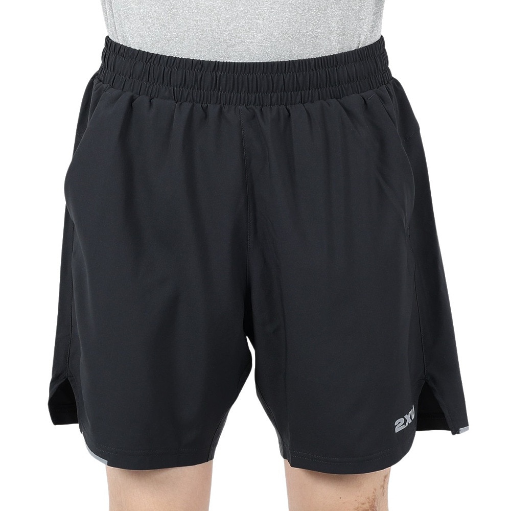 ツー・タイムズ・ユー（2XU）（メンズ）エアロ 7インチ ショートパンツ MR6904B-BLK/SRF