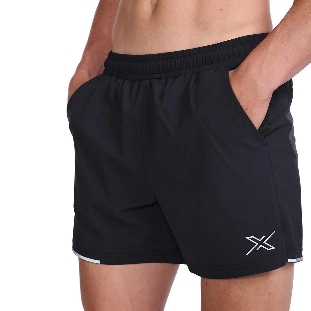 ツー・タイムズ・ユー（2XU）（メンズ）エアロ 5インチ ショートパンツ MR6903B-BLK/SRF