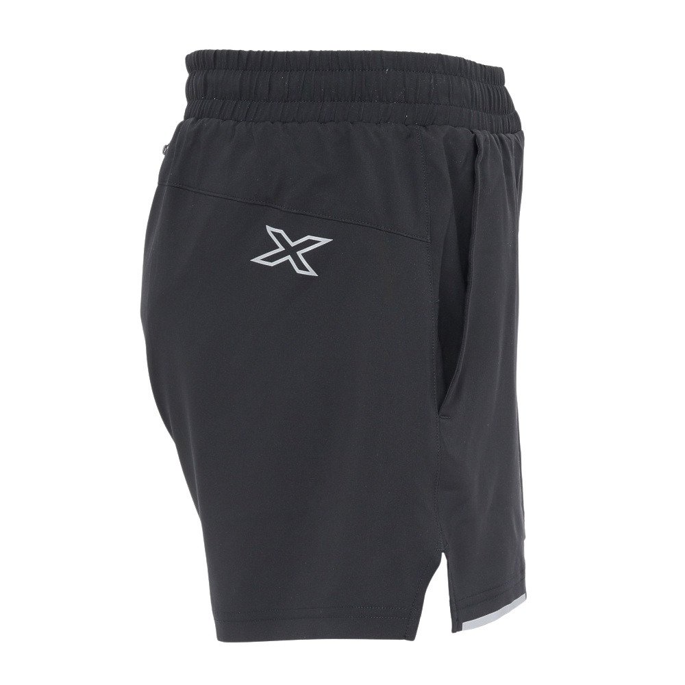 ツー・タイムズ・ユー（2XU）（メンズ）エアロ 5インチ ショートパンツ インナー付き MR6903B-BLK/SRF