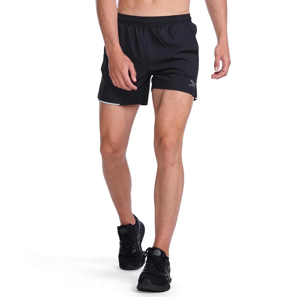 ツー・タイムズ・ユー（2XU）（メンズ）エアロ 5インチ ショートパンツ MR6903B-BLK/SRF