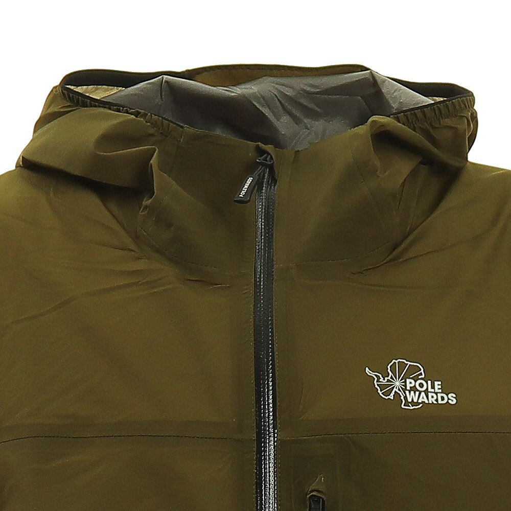 POLEWARDS（メンズ）ウルトラライト レインフーディ フルジップジャケット PW2HJN15 OLV