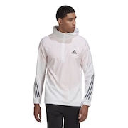 アディダス（adidas）（メンズ）ハーフジップ ジャケット メンズ 防寒フードコート ラン アイコンズ スリーストライプス TS693-HN2877
