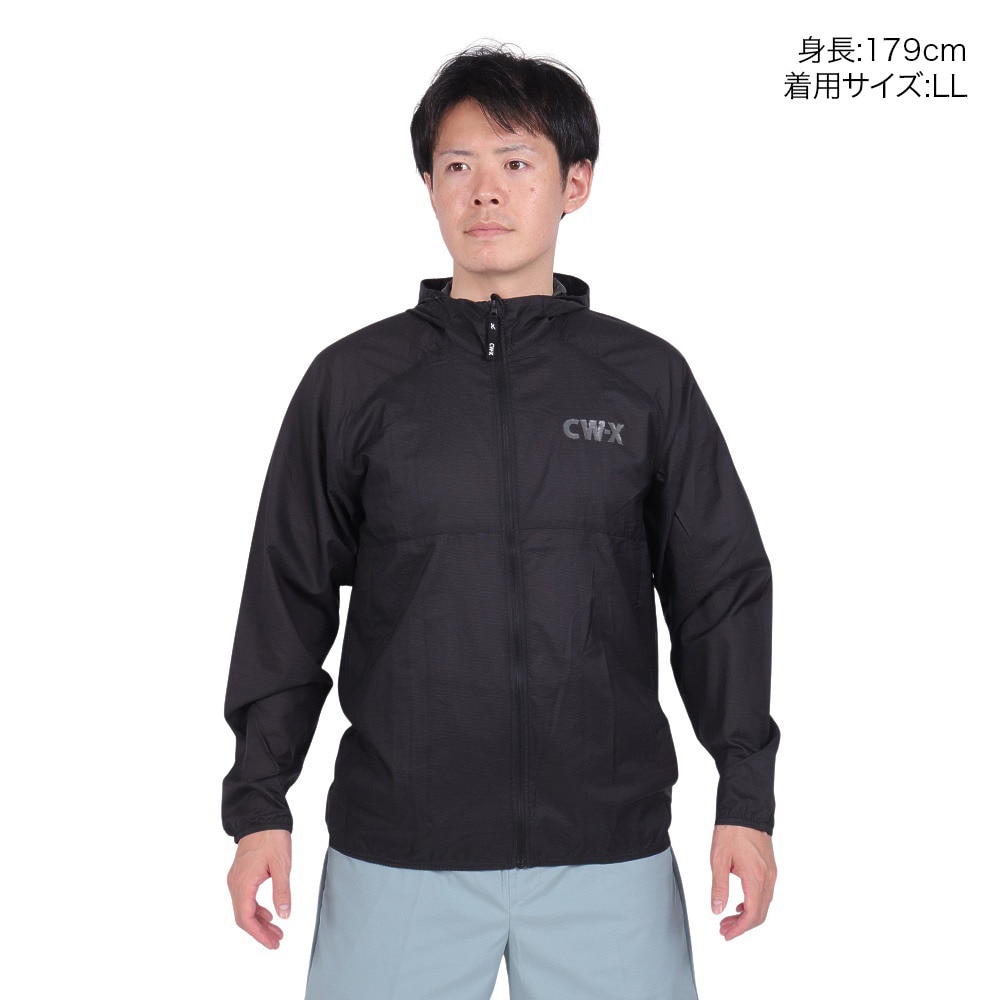 シーダブリュー・エックス（CWX）（メンズ、レディース）フードつき 長袖 ウィンドジャケット DWR319BL