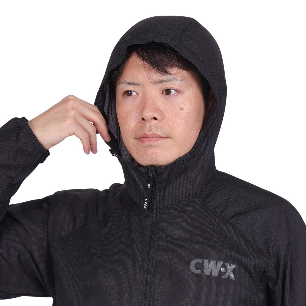 シーダブリュー・エックス（CWX）（メンズ、レディース）フードつき 長袖 ウィンドジャケット DWR319BL