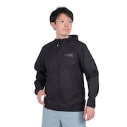 (メンズ、レディース)フードつき 長袖 ウィンドジャケット DWR319BL