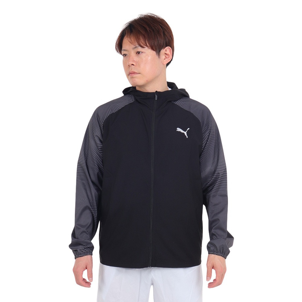 プーマ（PUMA）（メンズ）ジャケット メンズ RUN FAVORITE AOP ウーブンジャケット 524510 01 BLK