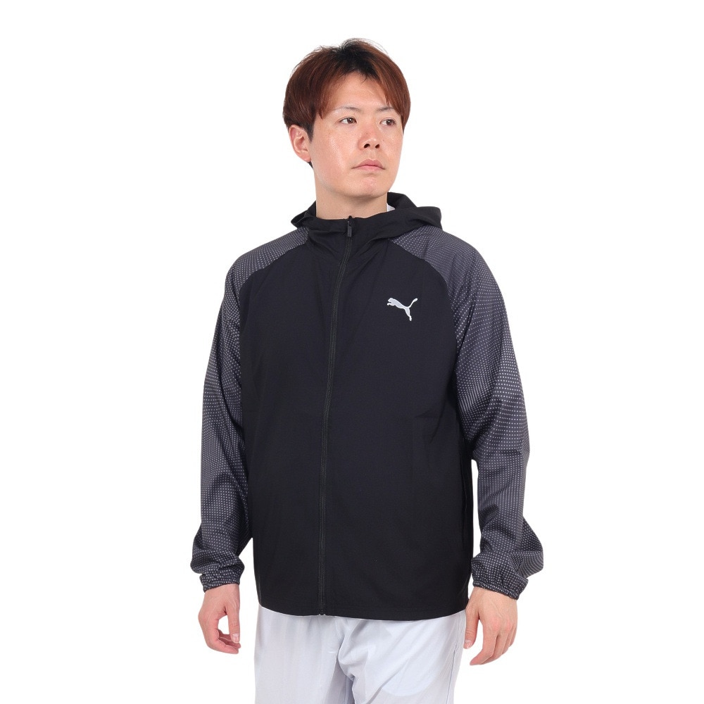 プーマ（PUMA）（メンズ）ジャケット メンズ RUN FAVORITE AOP ウーブンジャケット 524510 01 BLK