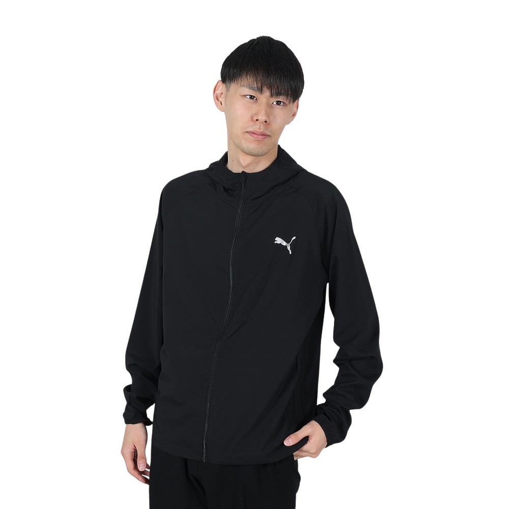 プーマ（PUMA）（メンズ）ランニング ラン フェイバリット ウーブンフーディ ジャケット 523673 01 BLK