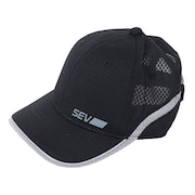 セブ（SEV）（メンズ、レディース）RUN オールメッシュキャップ BLK 24SGCPKH004BLK