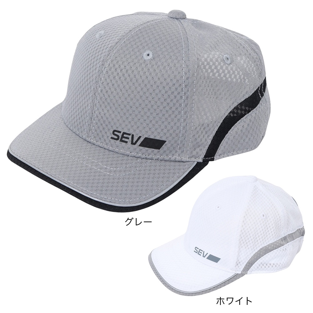 セブ（SEV）（メンズ、レディース）RUN オールメッシュキャップ WHT 24SGCPKH004WHT