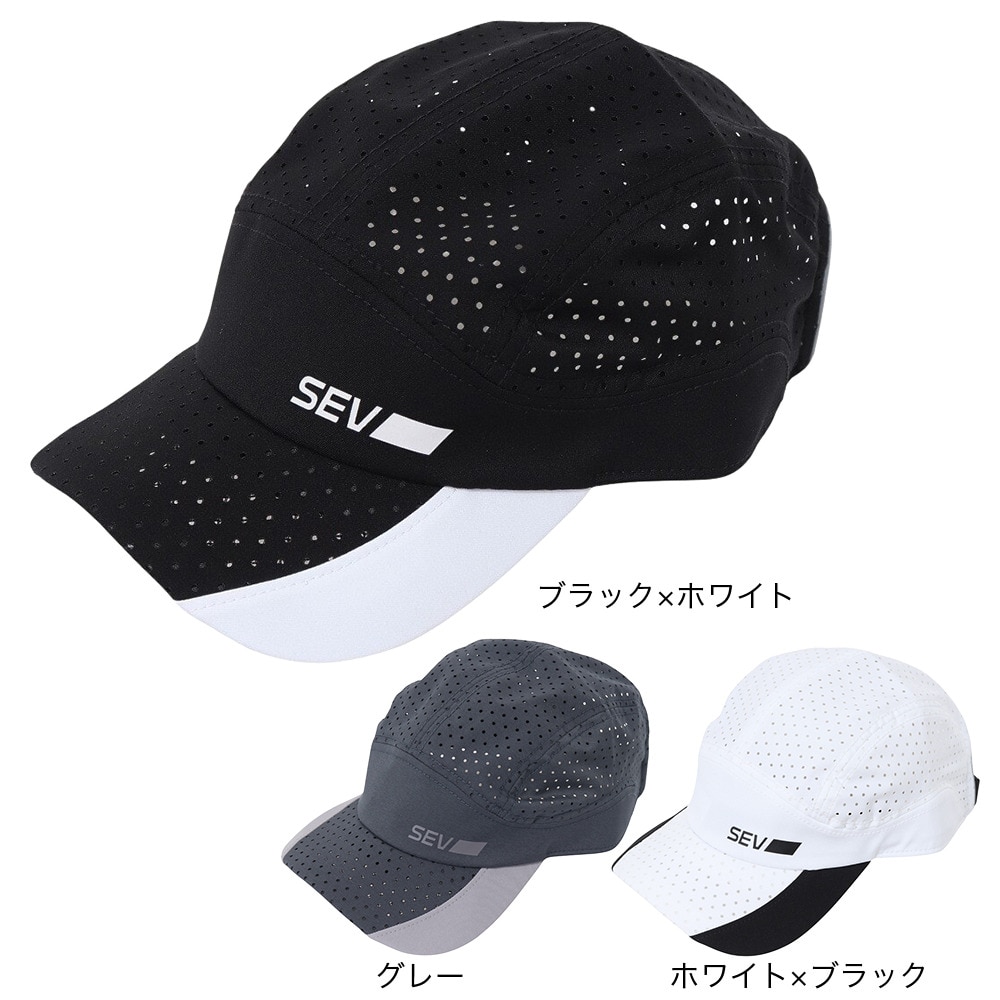セブ（SEV）（メンズ、レディース）RUN パンチングキャップ BLK 24SGCPKH005BLK