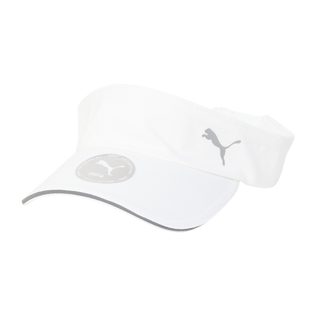 プーマ（PUMA）（メンズ、レディース）ランニング バイザー 026165 02 WHT