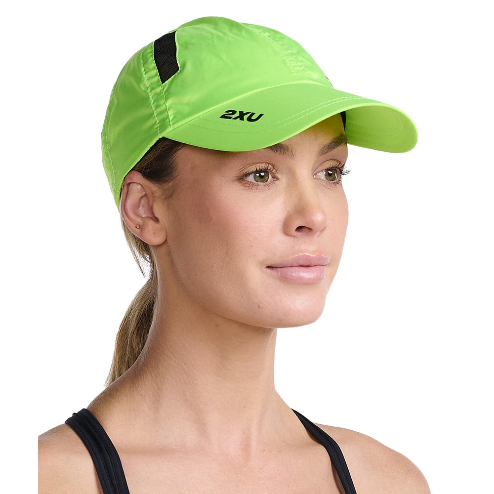 ツー・タイムズ・ユー（2XU）（メンズ、レディース）ランニングキャップ UQ5685F-VOL/BLK