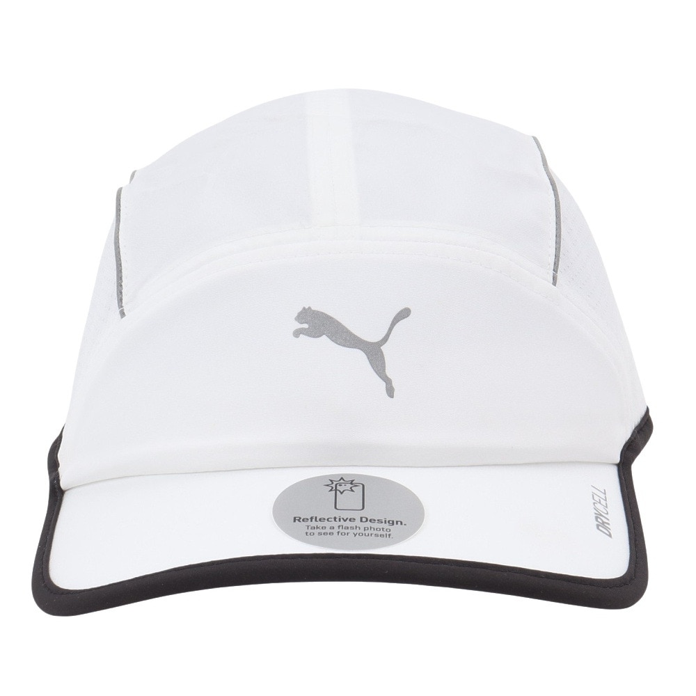 プーマ（PUMA）（メンズ、レディース）ランナー ショート バイザー 5 パネル キャップ 026167 02 WHT