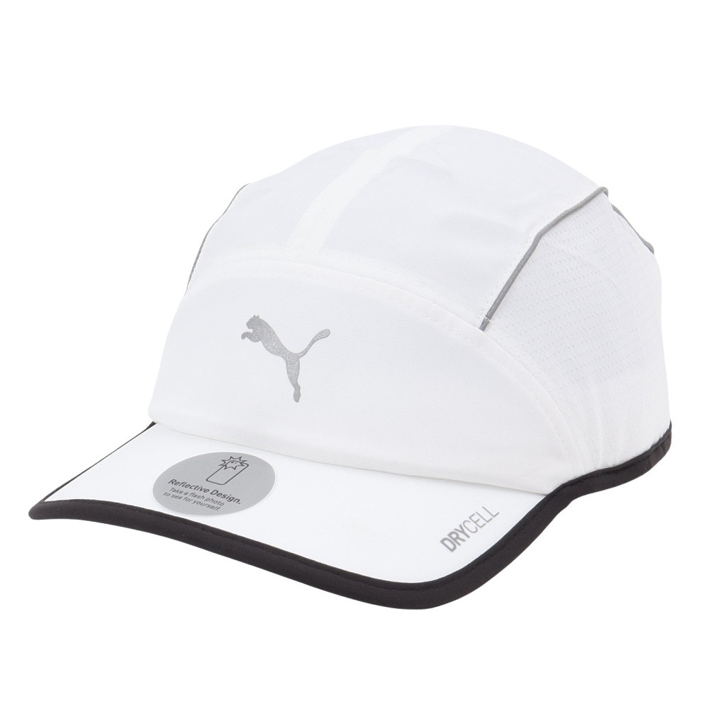 プーマ（PUMA）（メンズ、レディース）ランナー ショート バイザー 5 パネル キャップ 026167 02 WHT