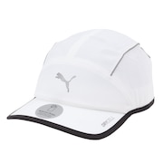 (メンズ、レディース)ランナー ショート バイザー 5 パネル キャップ 026167 02 WHT