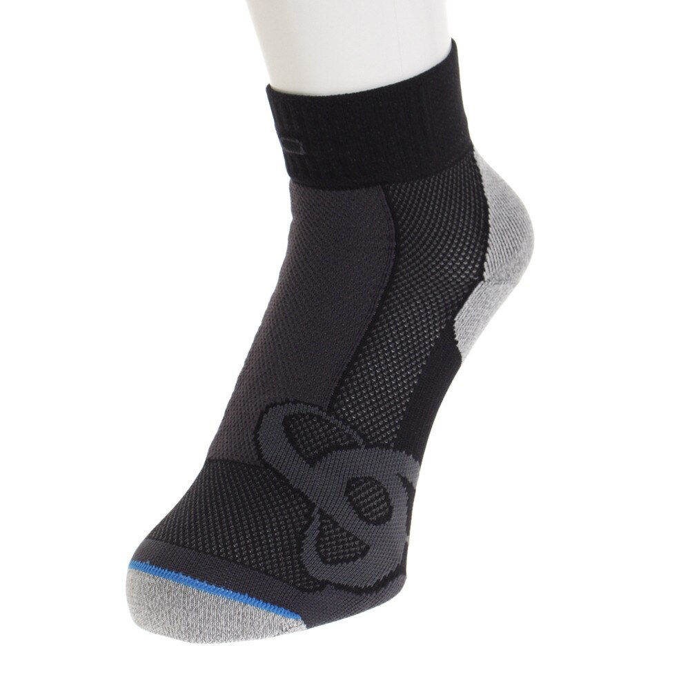  ショートランニングソックス 776620black-greymelange