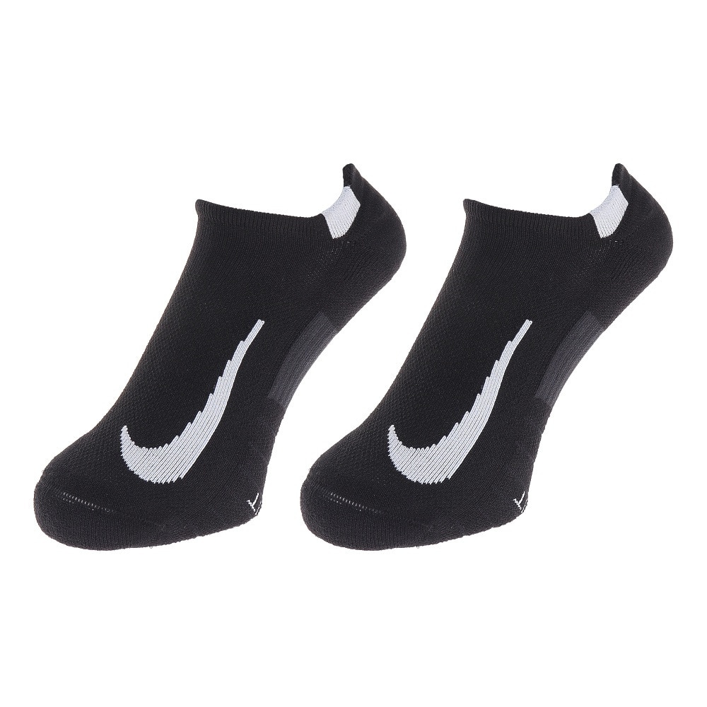 ナイキ（NIKE）（メンズ、レディース）2足組 マルチプライヤー ノーショウ ソックス SX7554-010